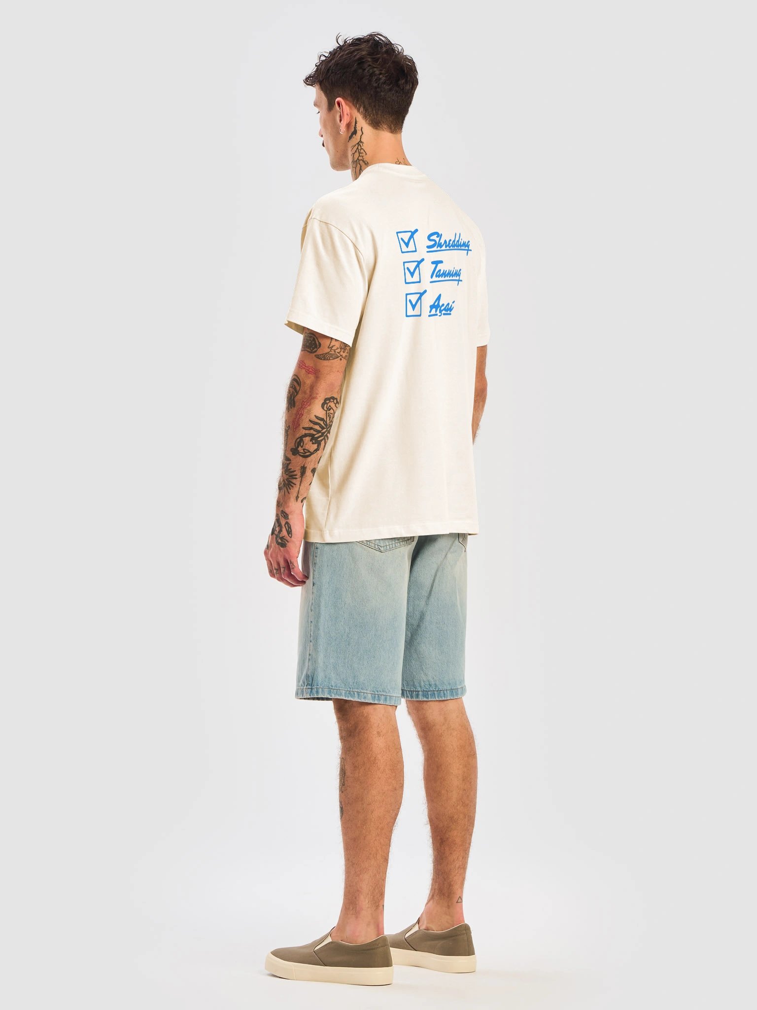 Surfer's Checklist Box Tee Vintage White product image (8)