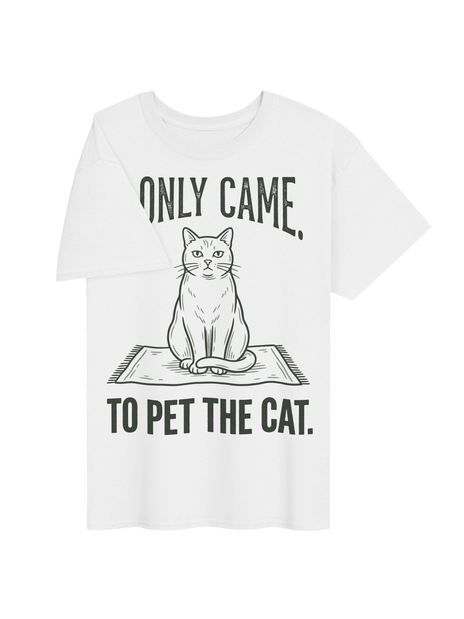 Funny Introvert "I Only Came To Pet The Cat" Cat Lover T-Shirt product image (3)