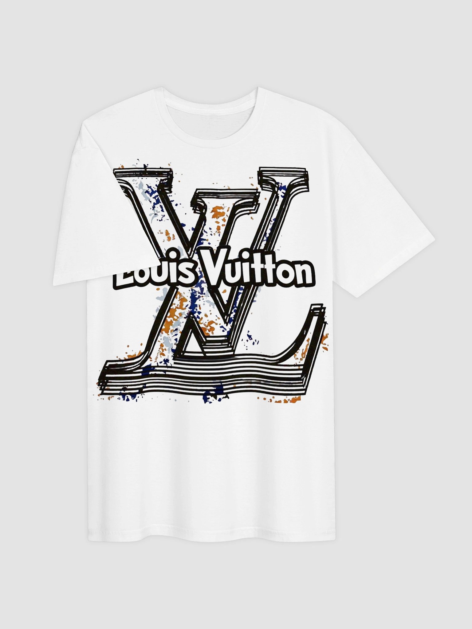 Louis Vuitton LV Logo Inspired T-Shirt | Paint Splatter Graphic Design | Luxury Streetwear Designer Tee product image (3)