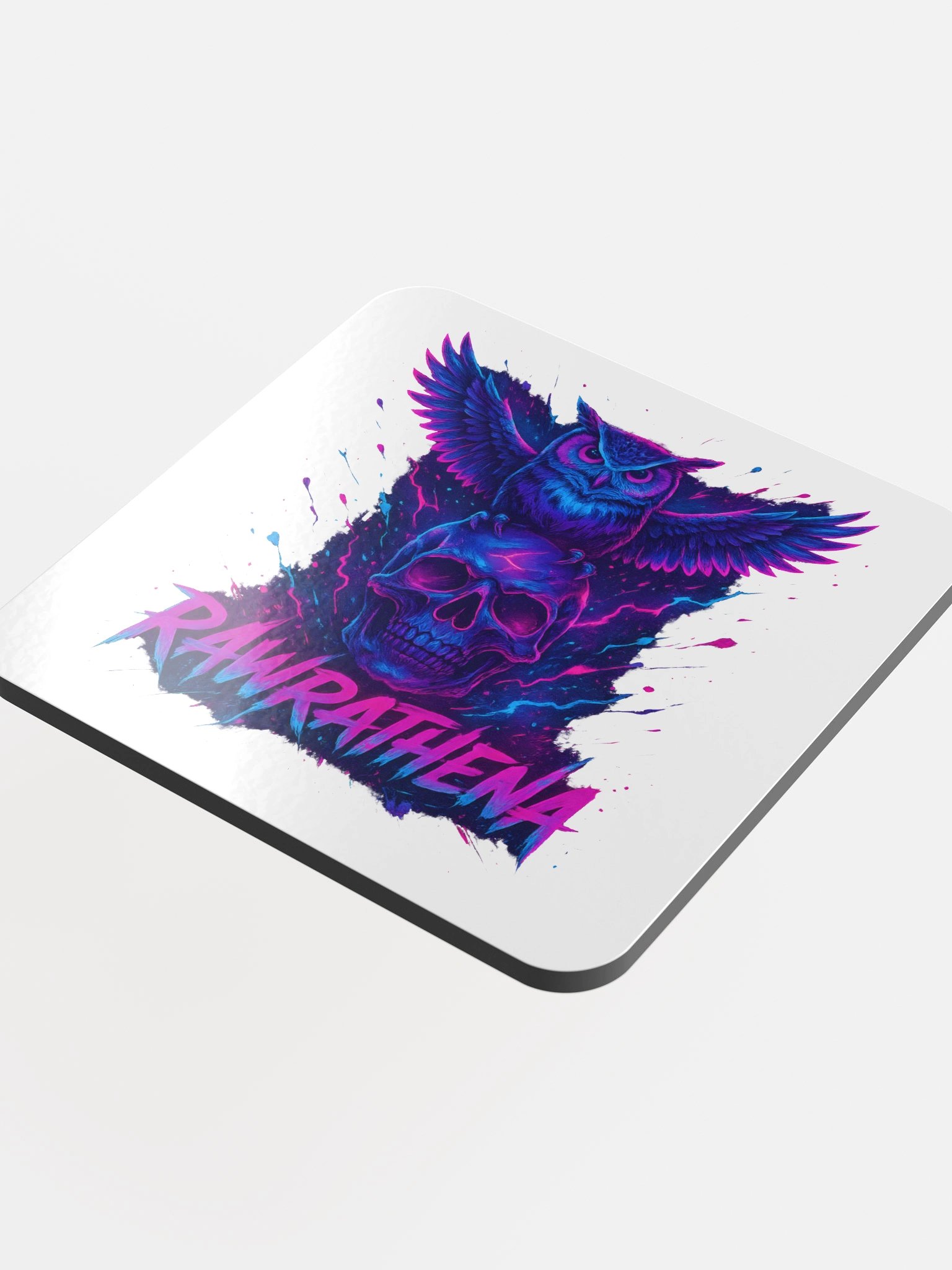Neon Owl Skull Coaster product image (4)