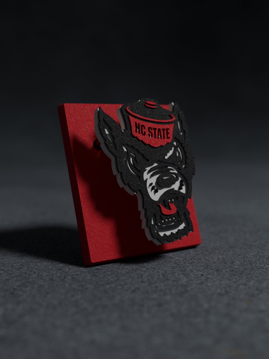 NC State University Wolfpack 3D Printed Floating Logo Sign (Digital File Only) product image (1)