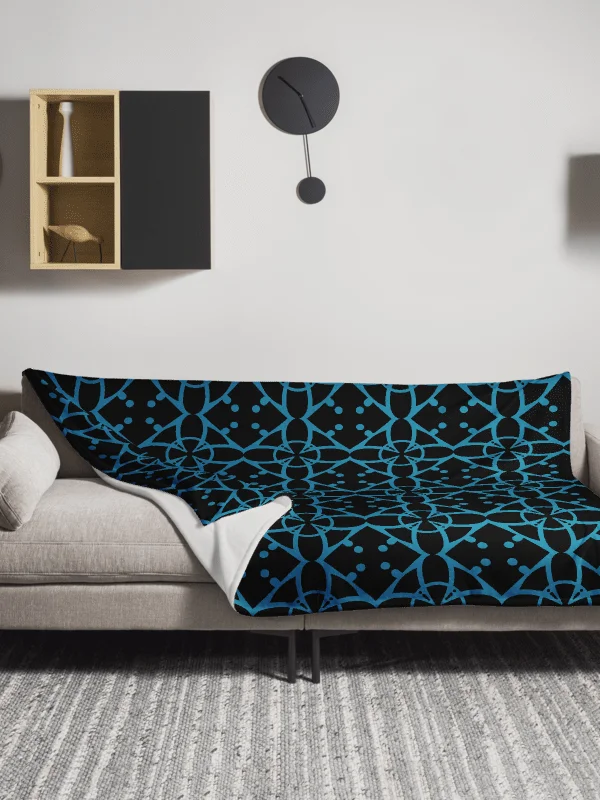 Turquoise Ethereal Echoes Throw Blanket product image (5)