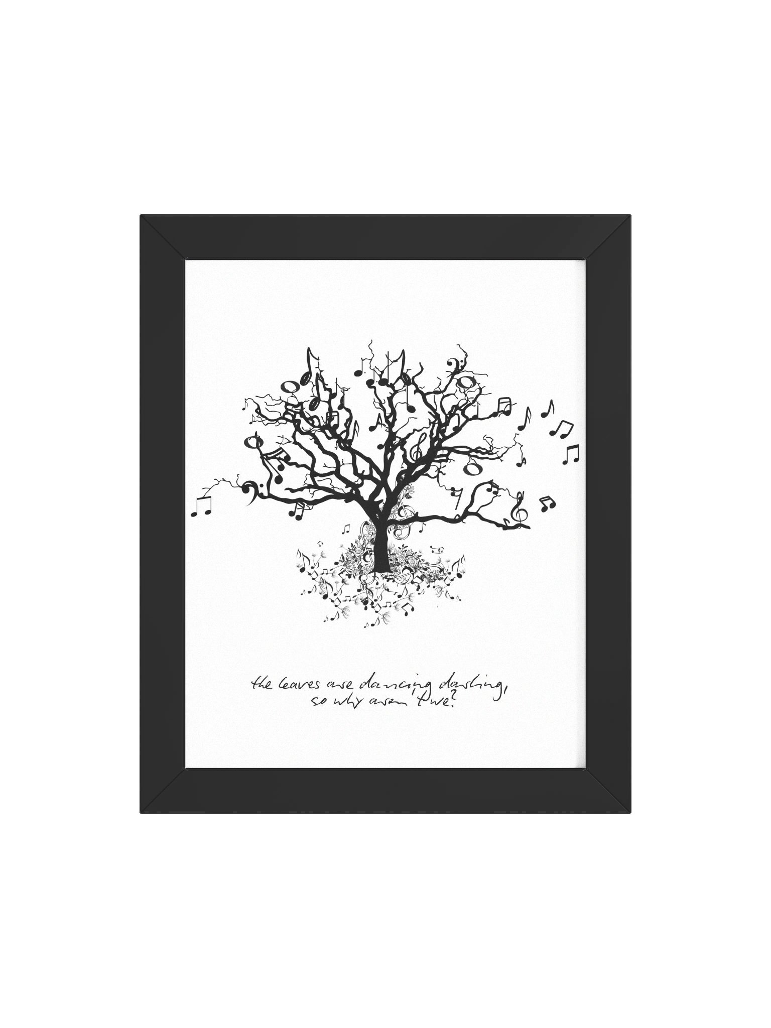 Music Is Nature Poster - Black & White product image (120)