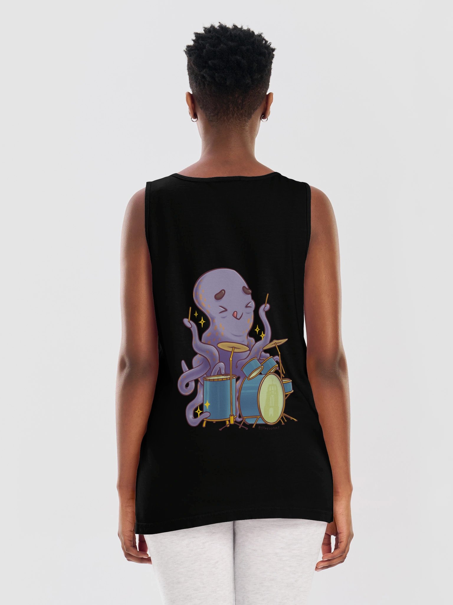 OctoDrummer - Tank Top (Black, wide) product image (8)