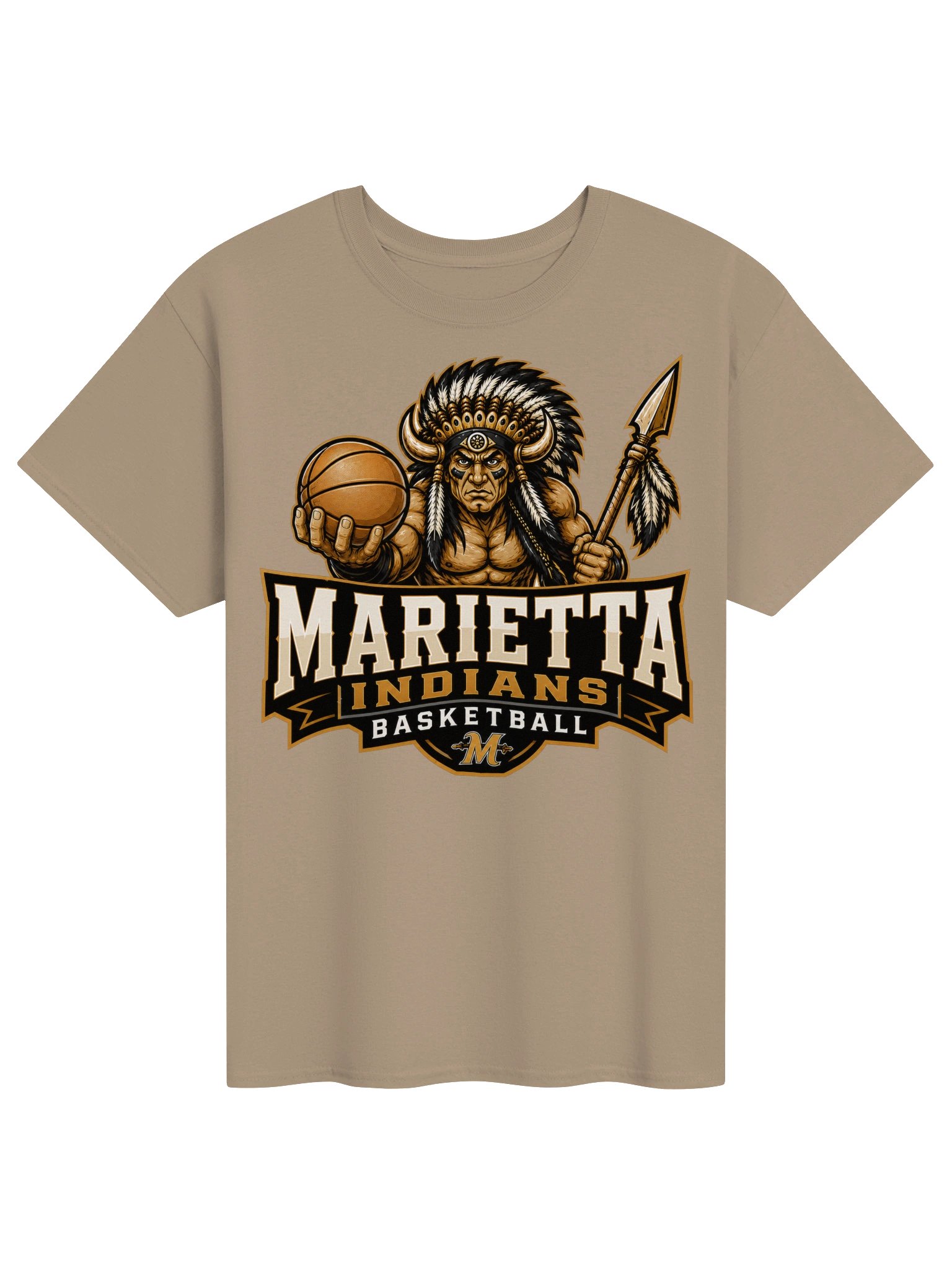 Marietta Indian Basketball Tee product image (61)
