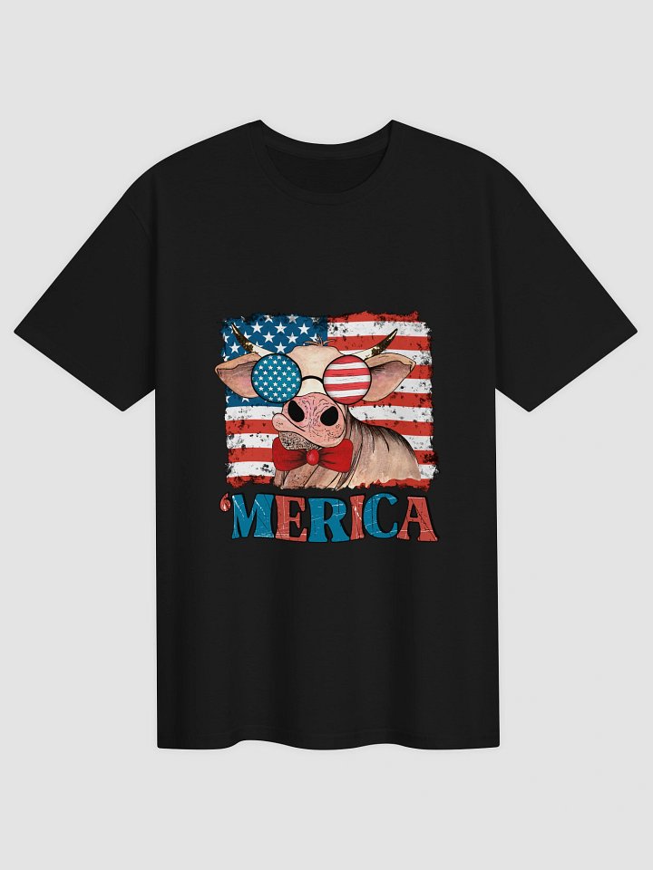 Patriotic T-Shirt- Featuring The Cow Merica.. product image (3)