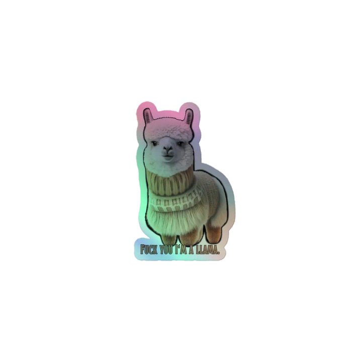 Fckn Llama NSFW Holo Sticker product image (1)