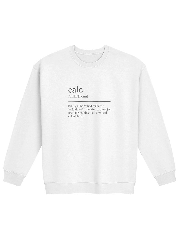 Calc is Short for... Men's Crew Neck - Lite product image (1)