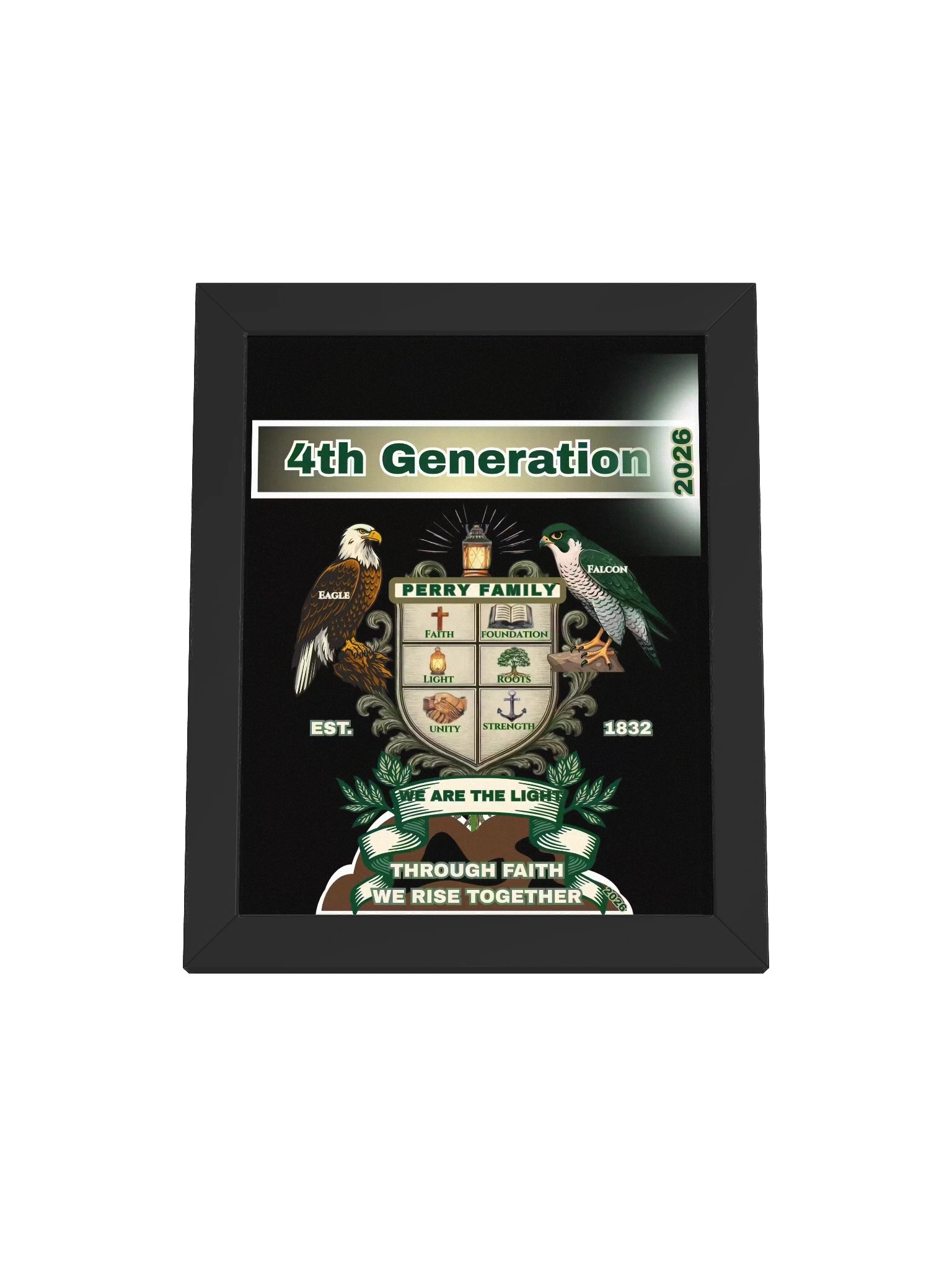 4th Generation Perry Family Reunion 2026 Framed Poster – 8" x 10" Legacy Edition product image (1)