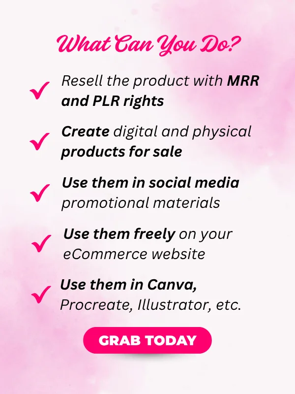 MRR/PLR Pink Valentine's Day Clipart product image (6)