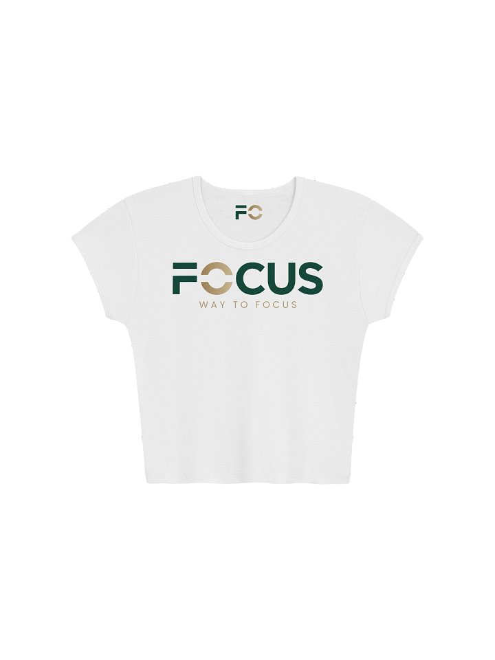 FOCUS Womens Crop Tee — White product image (1)