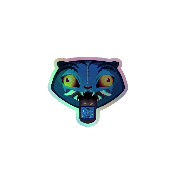 Silly Tiger Holographic Sticker product image (1)