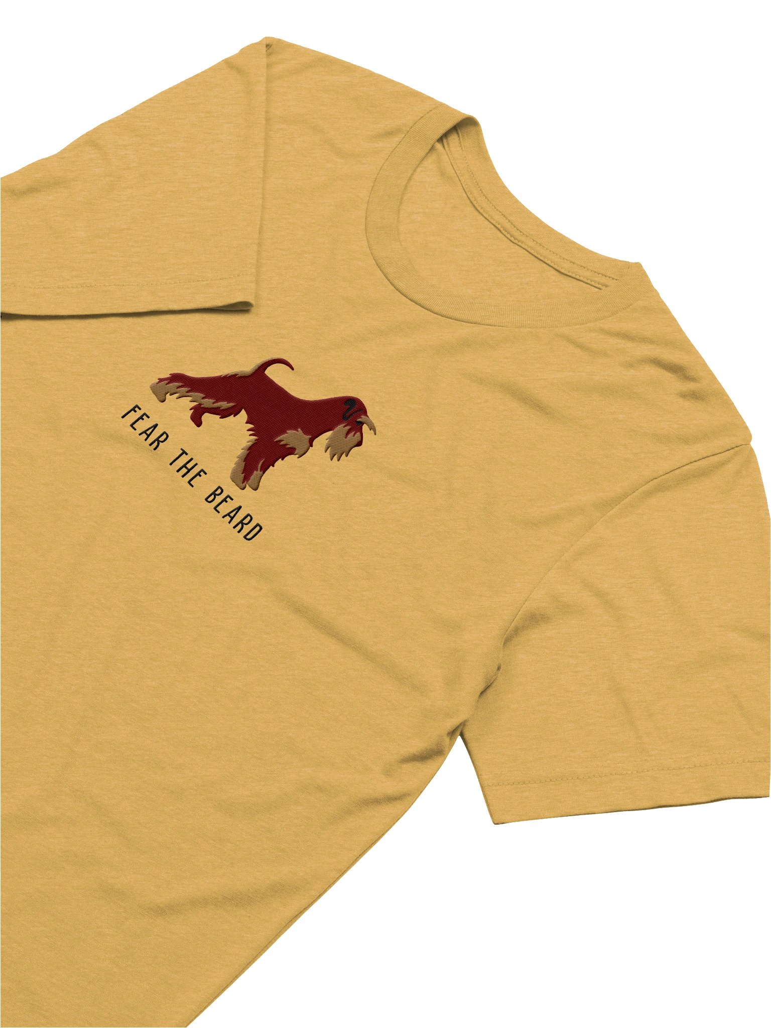 Fear the Beard T-Shirt(Embroidered) of a Miniature Schnauzer(Liver & Tan) product image (54)