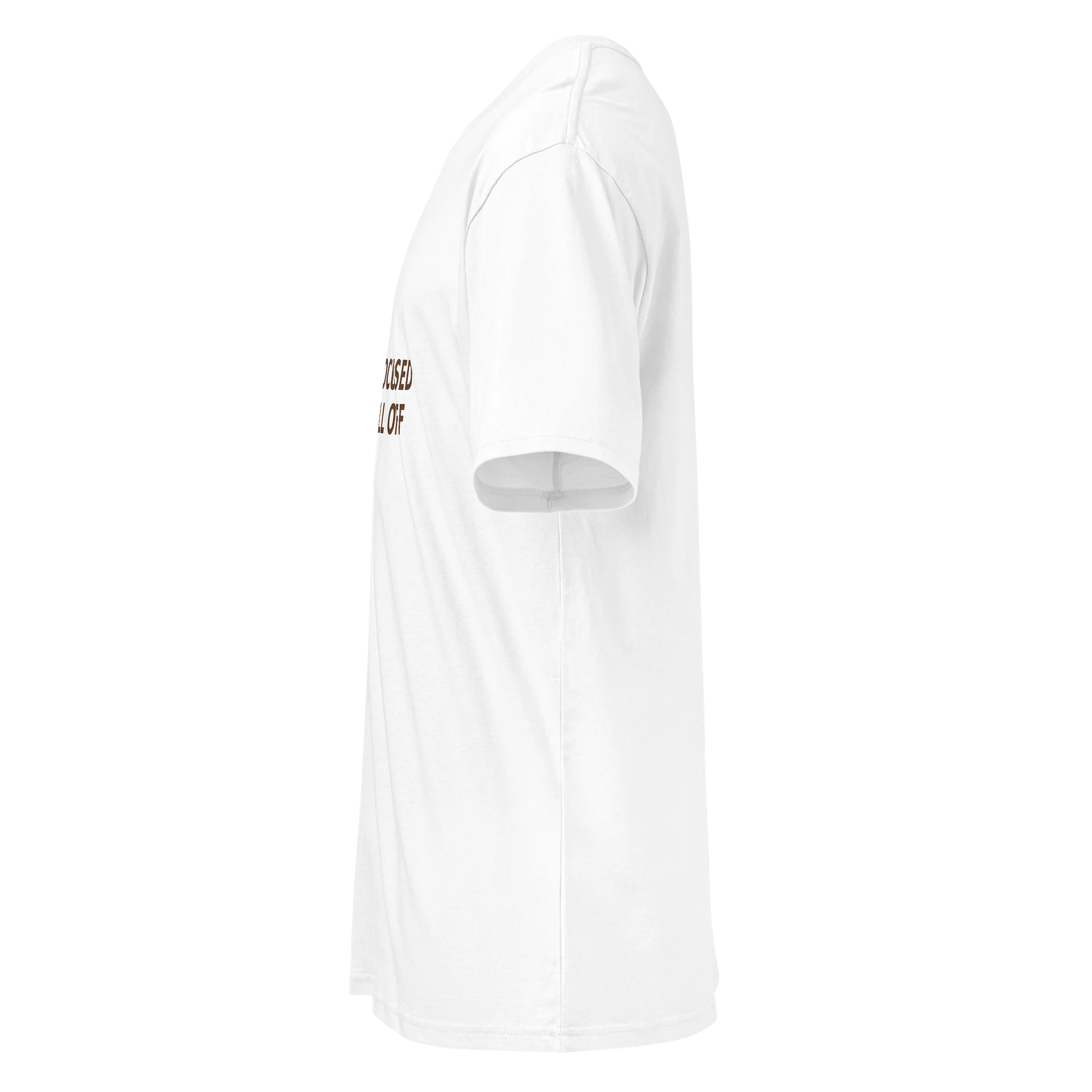 TOO FOCUSED TO FALL OFF — All‑White Tee product image (2)