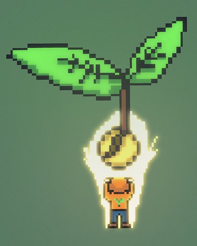 Even the biggest worlds start with a single, glowing seed.

🌱
#AsGiantAsCanBe #PixelArt #IndieAuthor