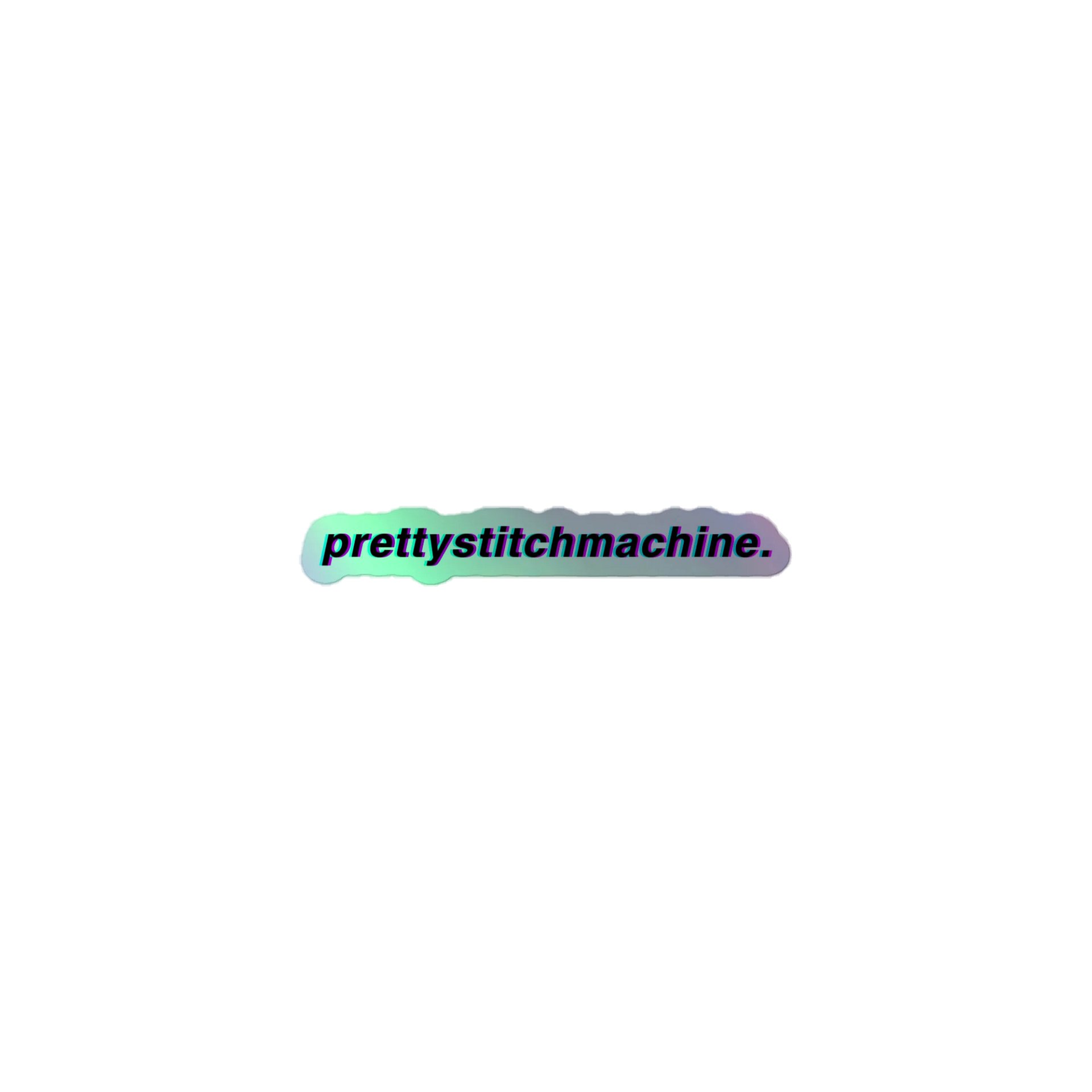 prettystitchmachine Glitch Holographic Sticker product image (1)