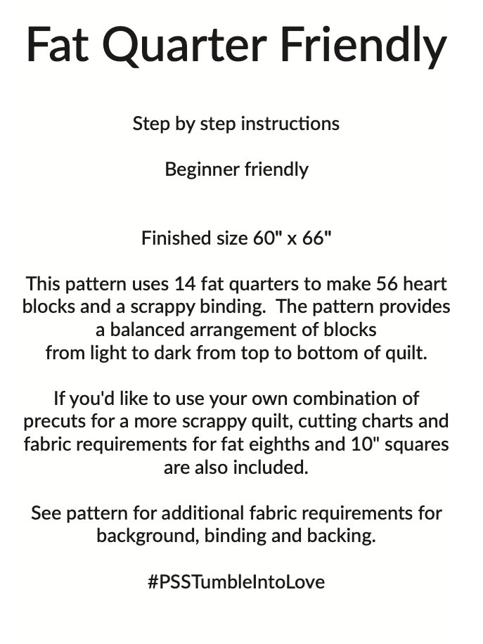 Tumble Into Love Throw Quilt Pattern product image (5)