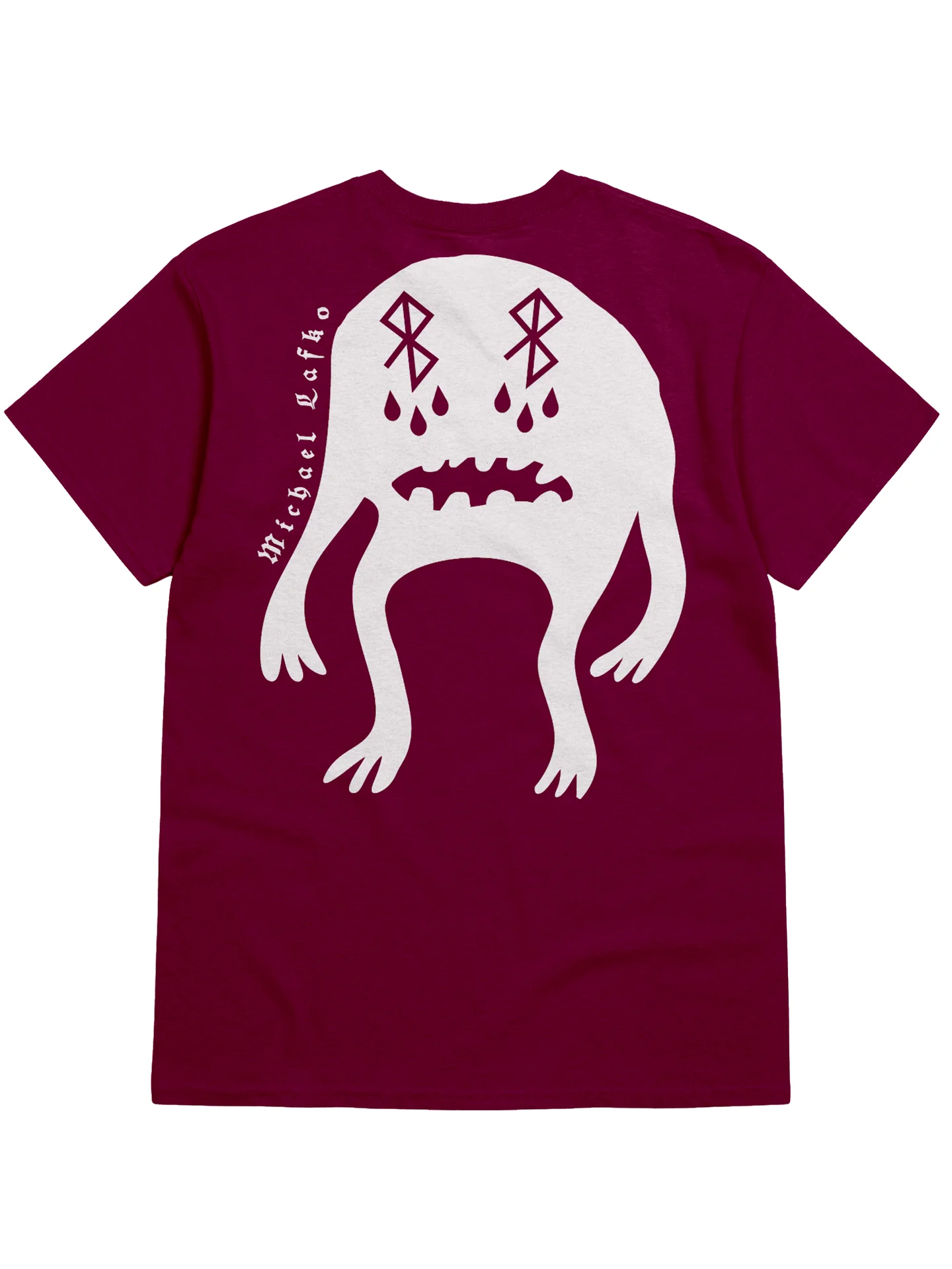 Michael Lafko - "Doodle Monster" T-Shirt (Maroon) product image (2)