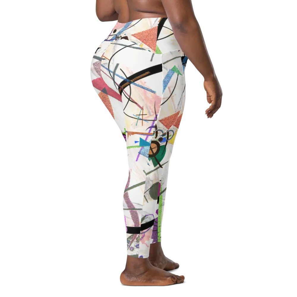 Abstract Lithographic Pattern Design Leggings with pockets - V2 product image (3)