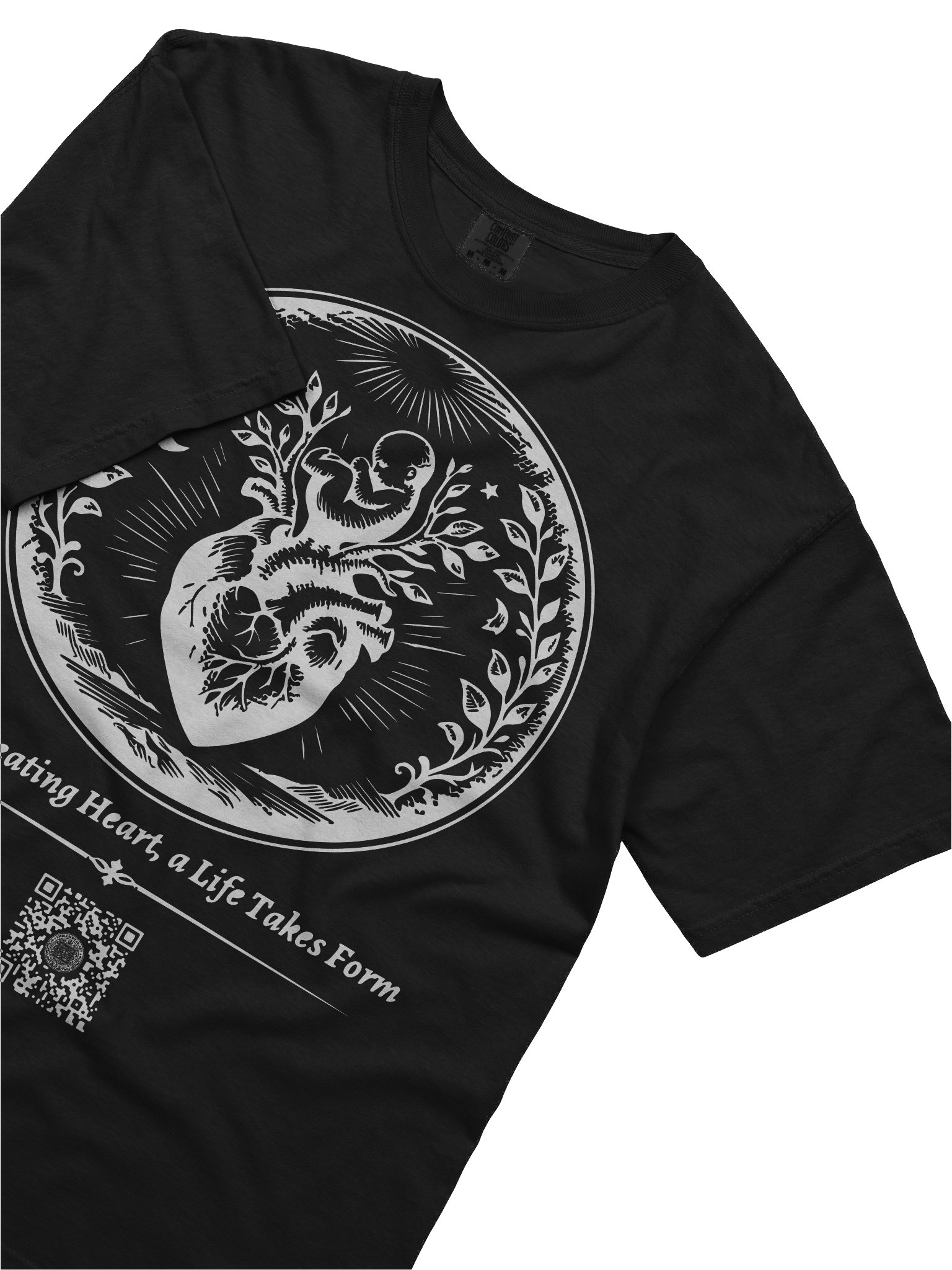 Beating Heart of Life (White on Black/Color) product image (5)