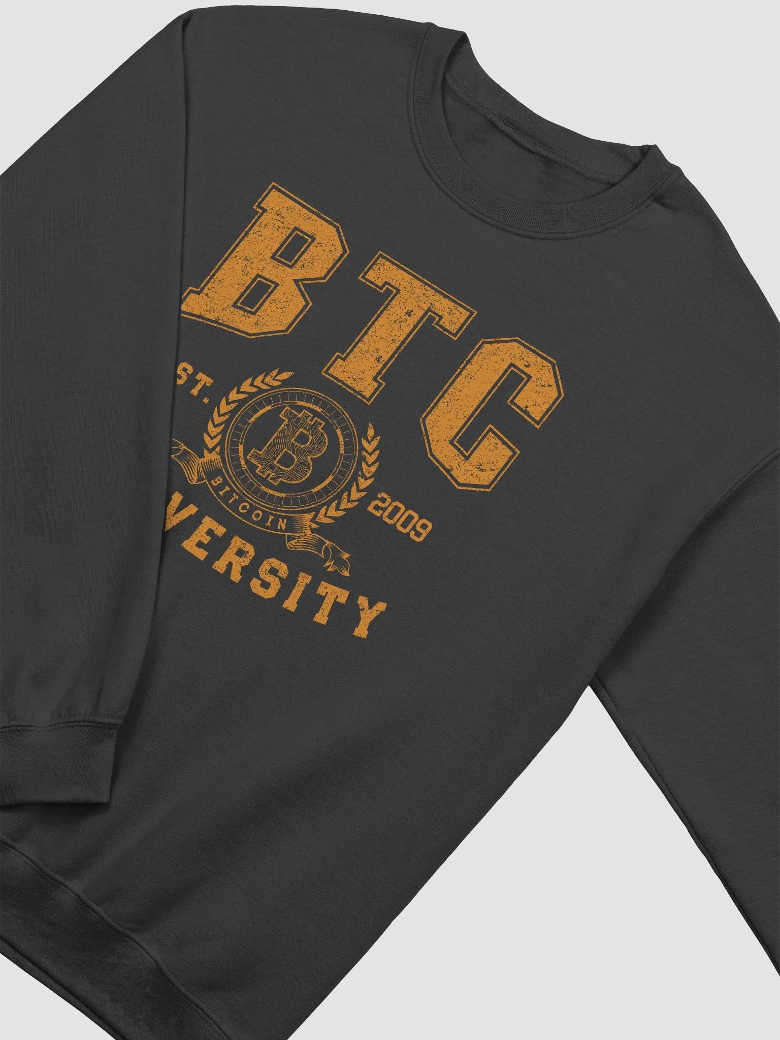 Bitcoin BTC University College Crypto Currency Blockchain Sweatshirt. product image (9)