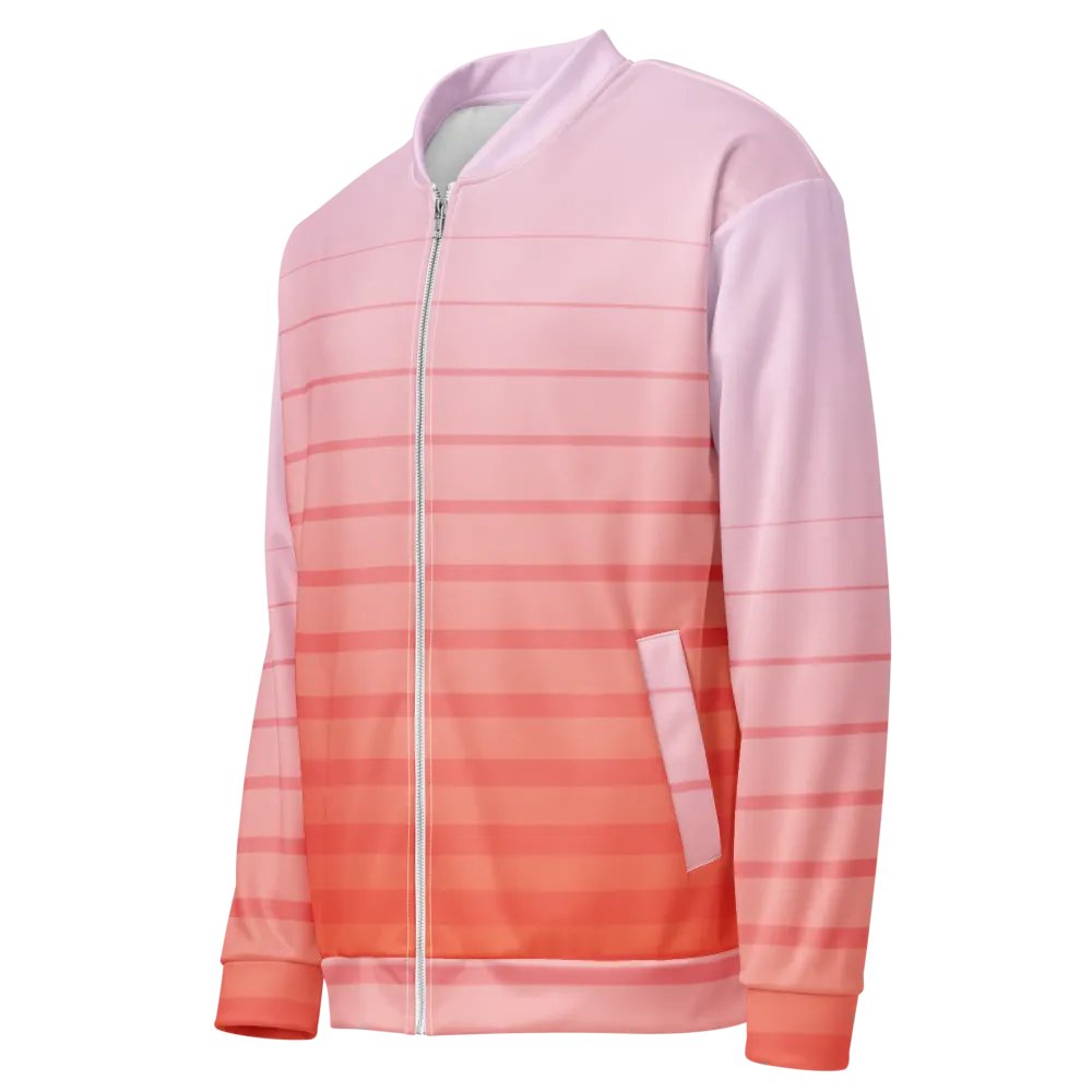 Customizable Pink Gradient Bomber Jacket product image (5)