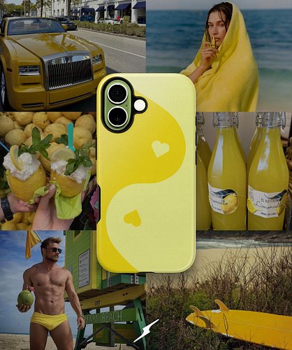 when life gives you lemons… make sure they match your phone case. 🍋💛

the Lemon Cream Yin Yang Heart iPhone Case is serving s...