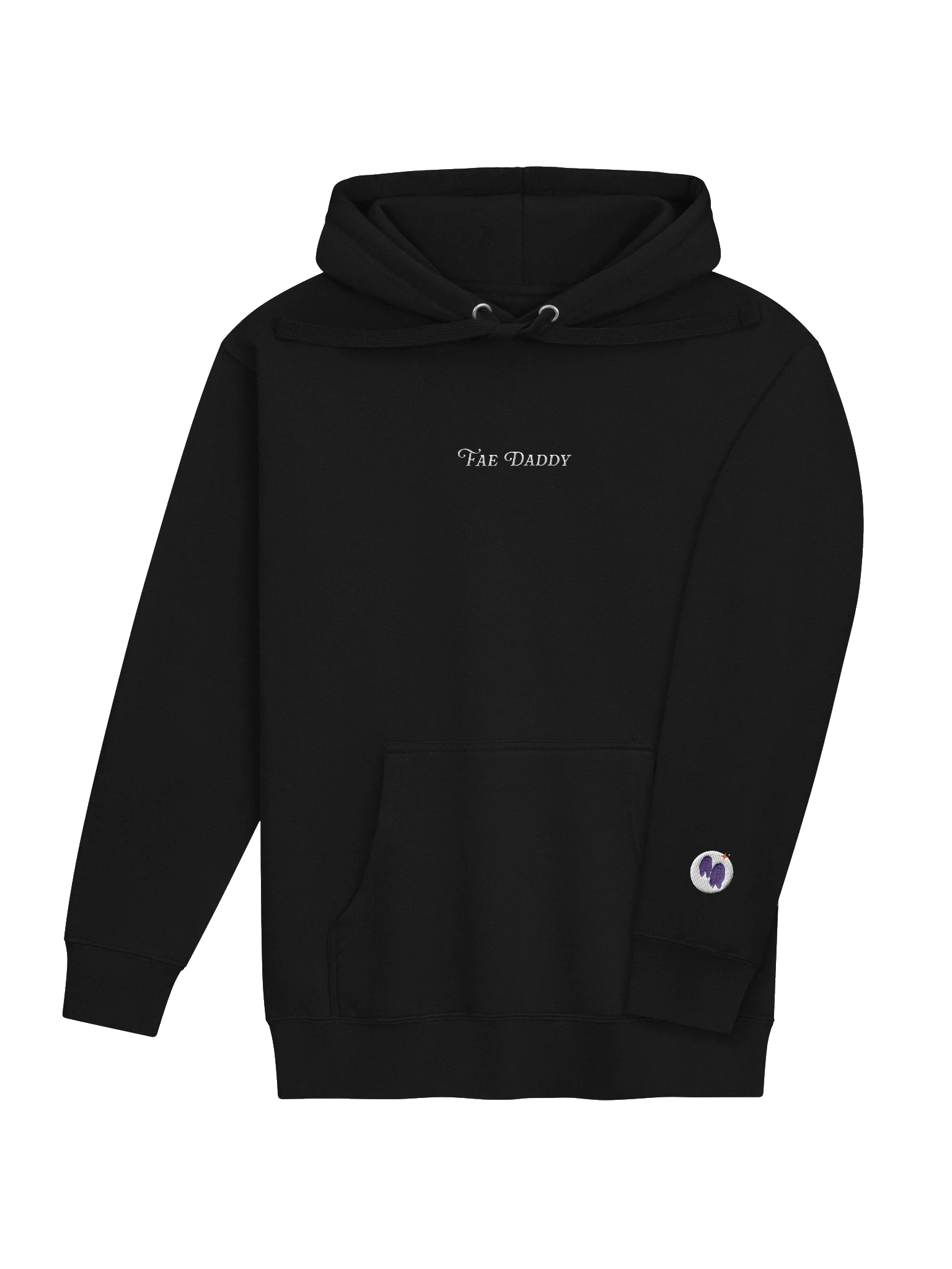 FAE DADDY Embroidered Black Hoodie product image (4)