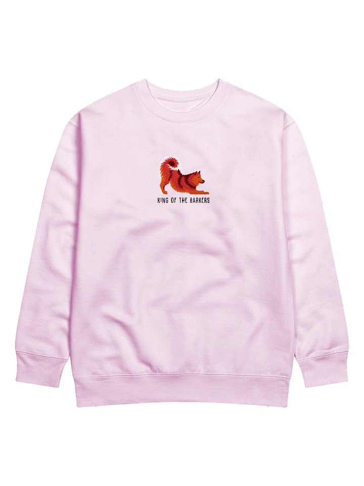 King of the Barkers Sweatshirt (Embroidered) of a Finnish Spitz(Red) product image (57)