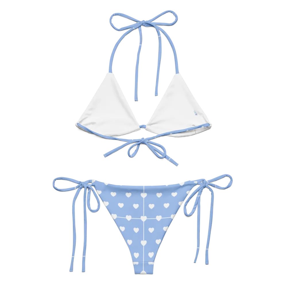 Pastel Heart Seamless Pattern String Bikini - v4 product image (6)