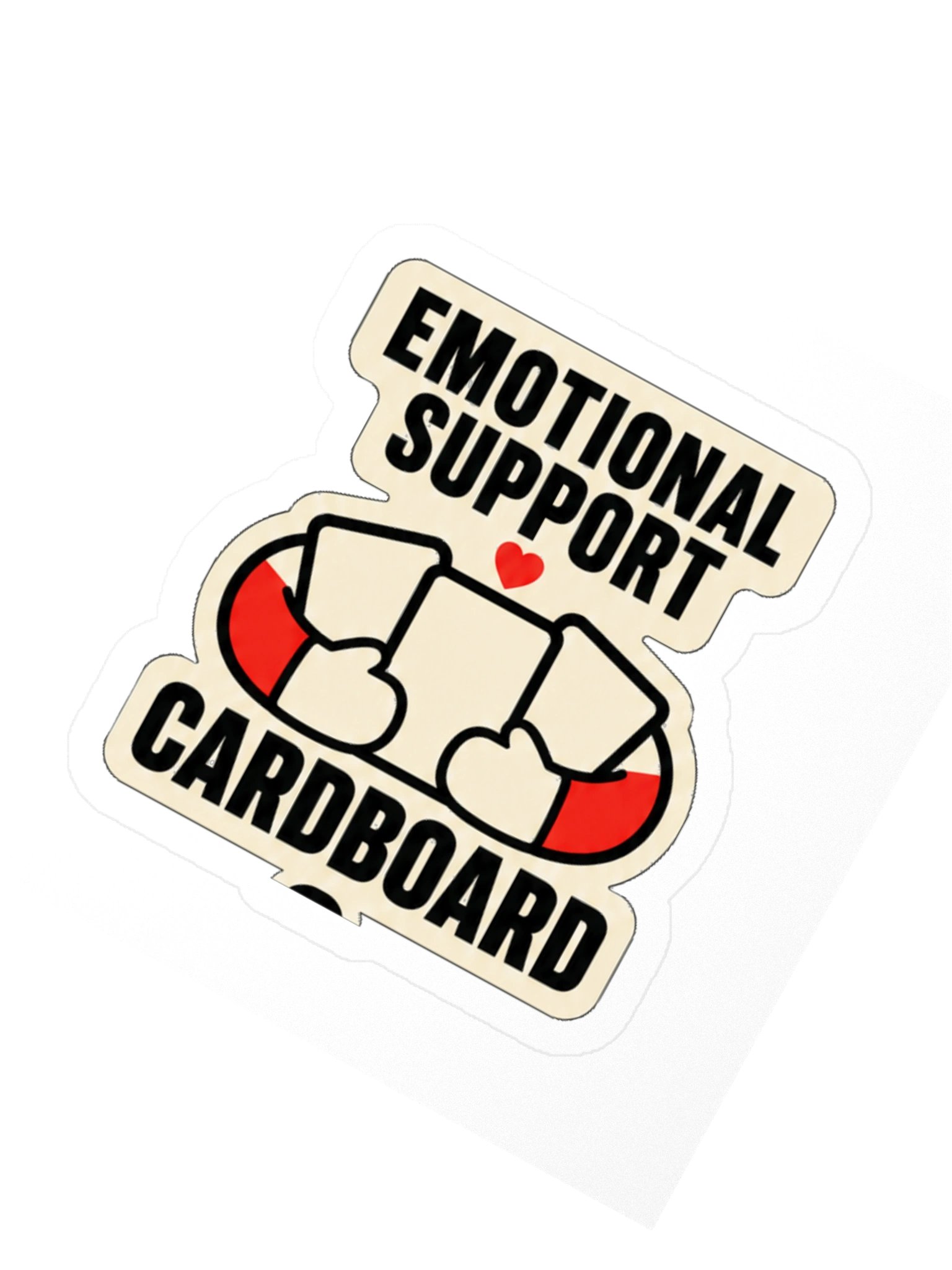 EMOTIONAL SUPPORT CARDBOARD — Commander Sticker product image (2)