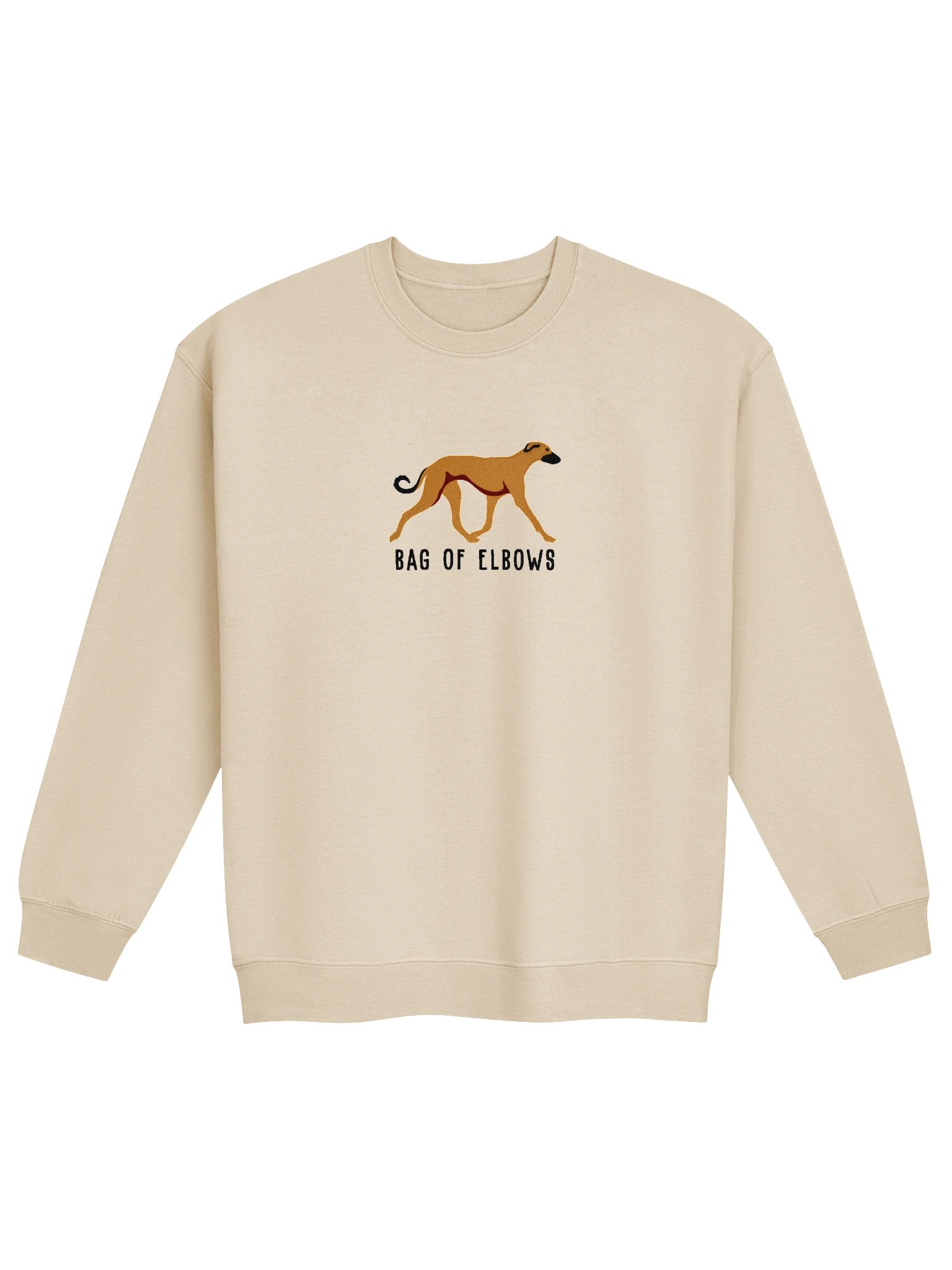 Bag of Elbows Sweatshirt(Embroidered) of a Sloughi(Tan) product image (4)
