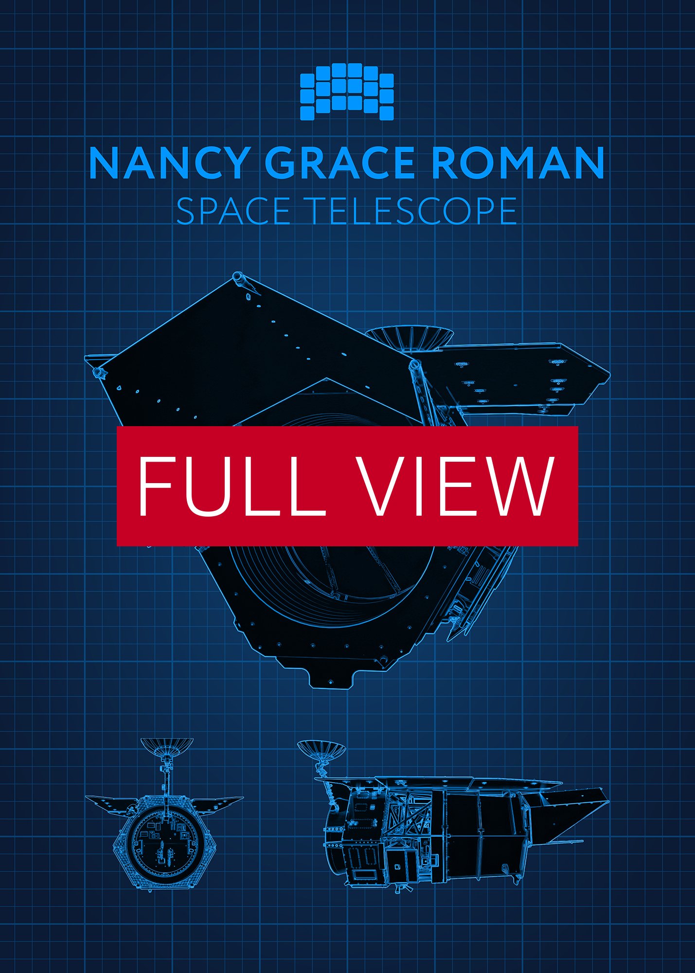 Nancy Grace Roman Telescope Blueprint Poster — NASA NGRST Space Print product image (3)