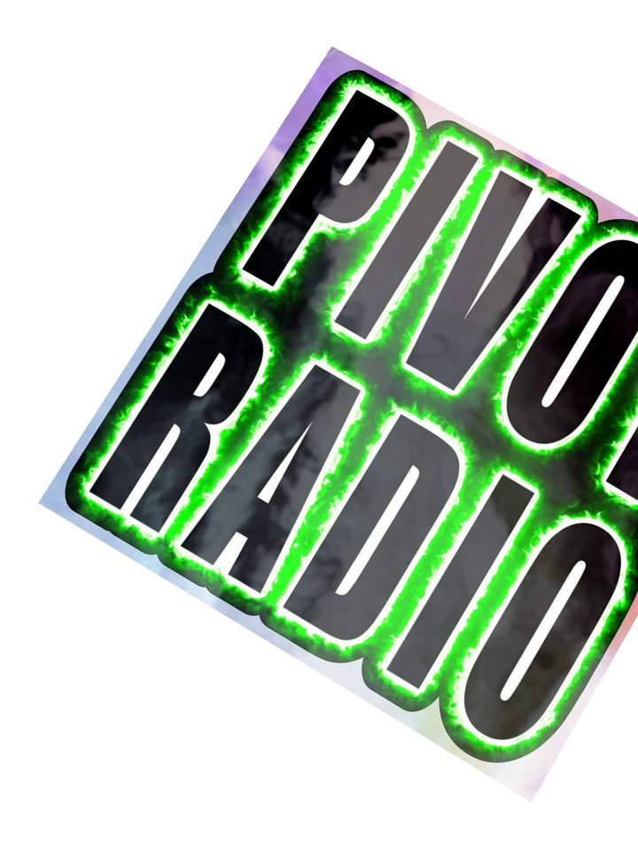 Holographic PIVOT RADIO (Green) Sticker product image (2)