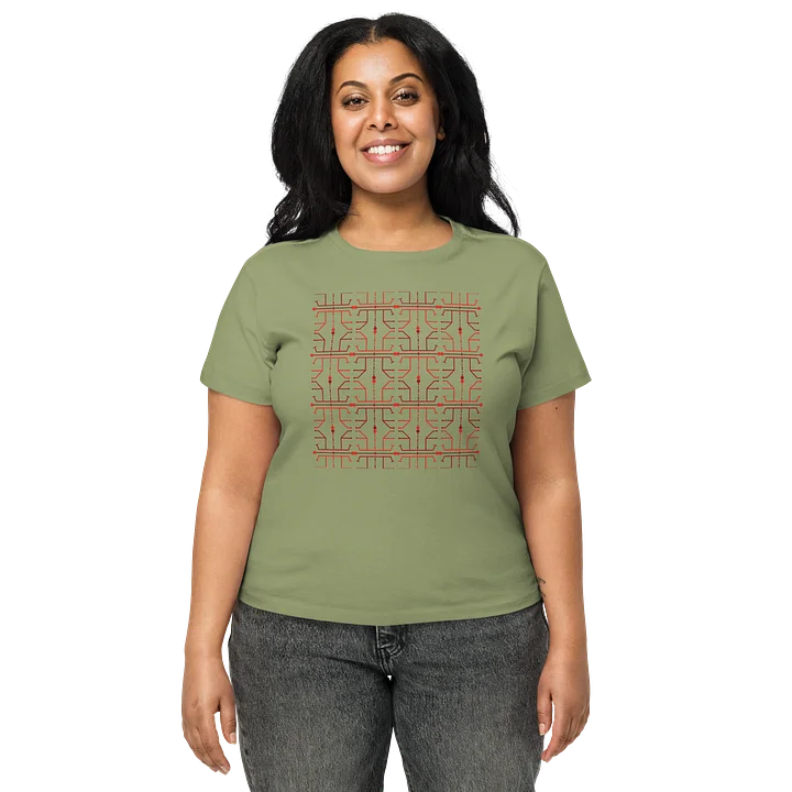 Hieroglyph Abstract Pattern Women's High-Waisted Tee product image (2)