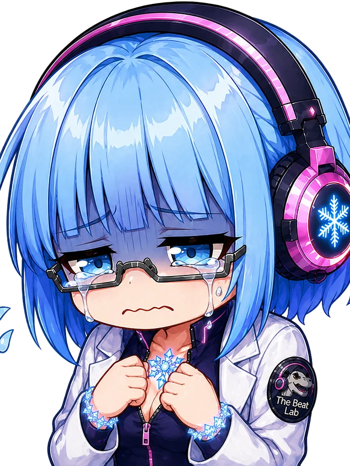 Lady Frost Sad Emote - Die Cut Sticker product image (1)