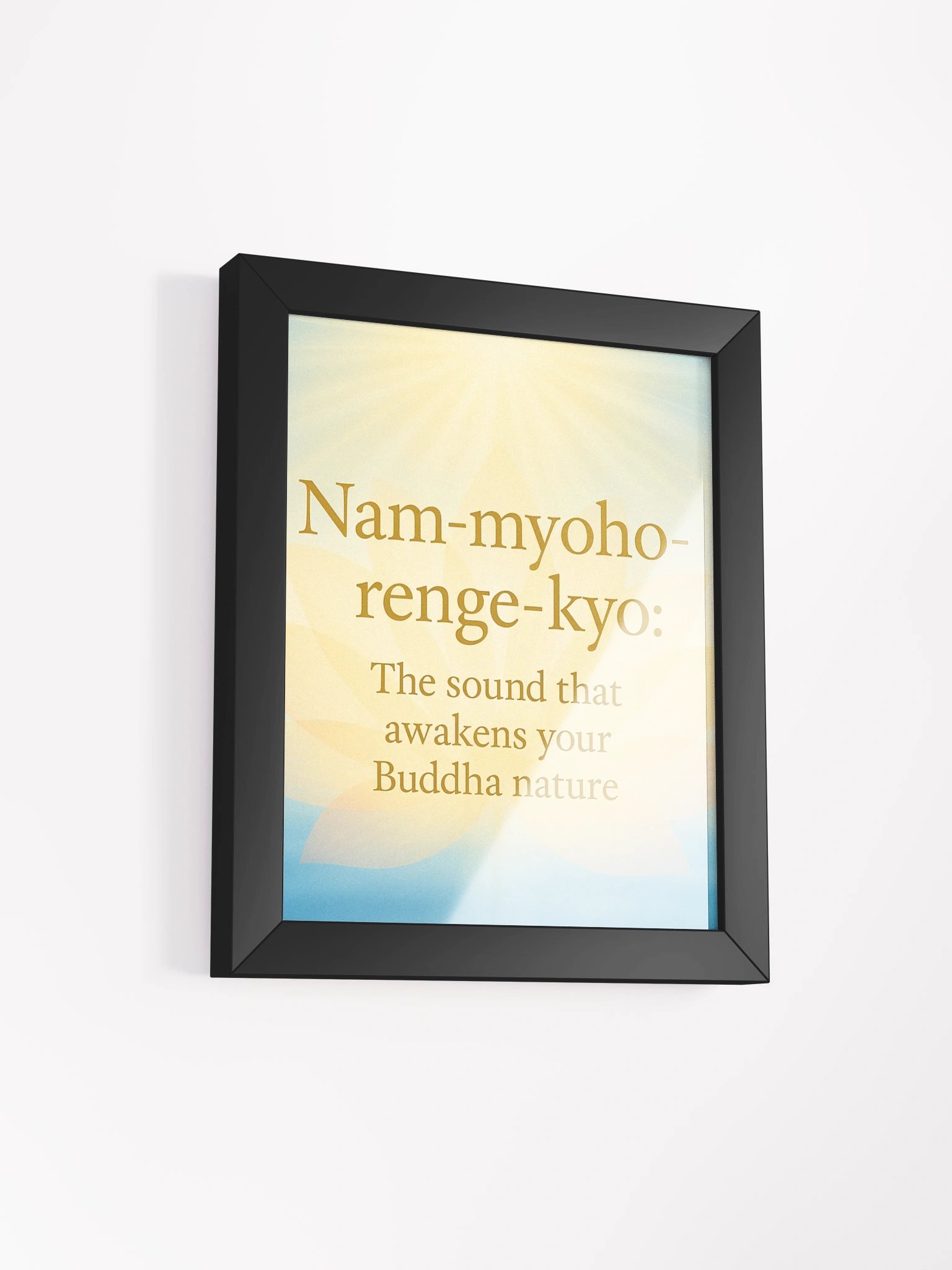 Nam-myoho-renge-kyo Framed Poster – “The Sound That Awakens Your Buddha Nature” | Nichiren Buddhism Wall Art product image (2)
