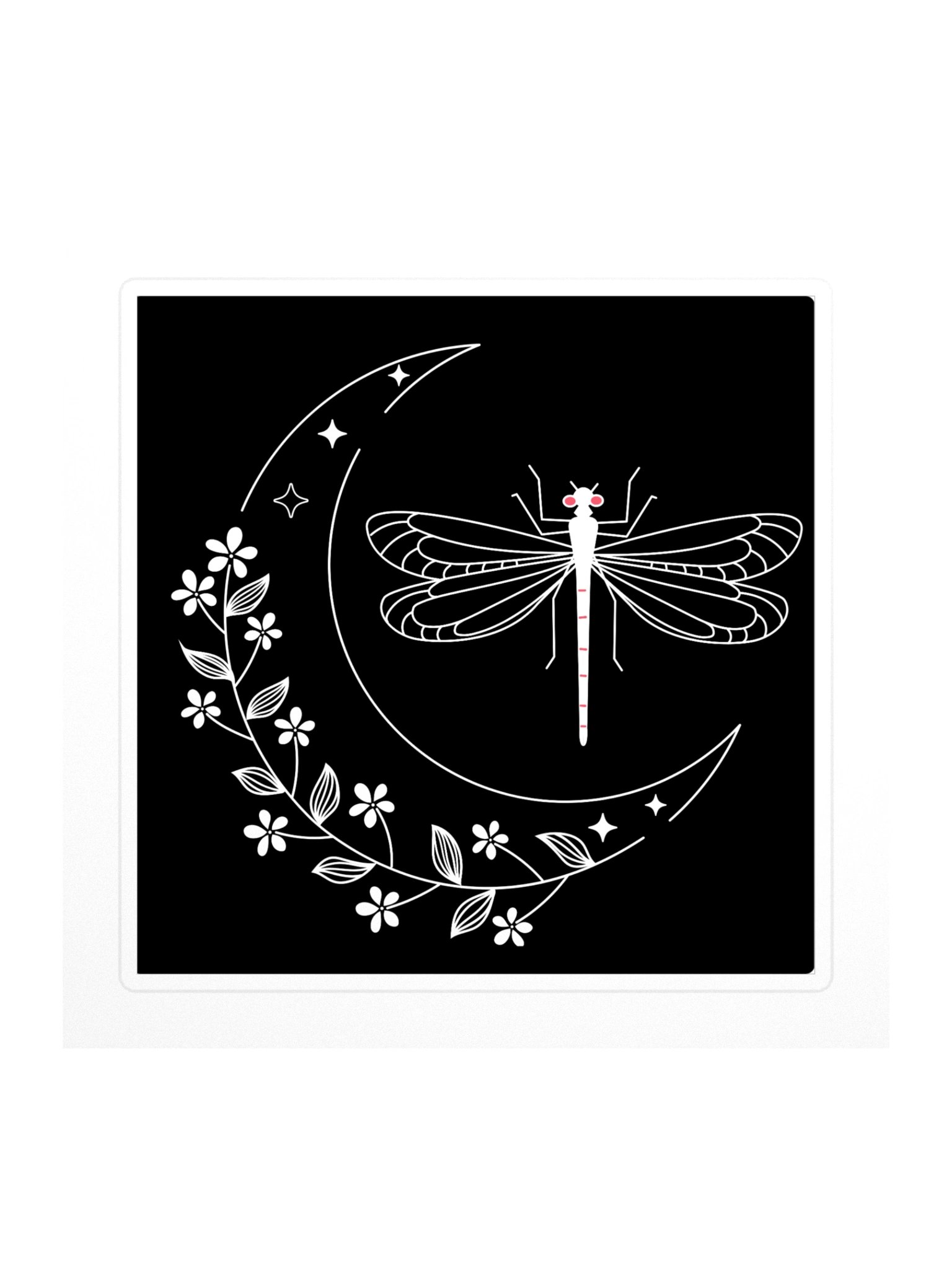 Moonlit Dragonfly Kiss Cut Sticker product image (1)