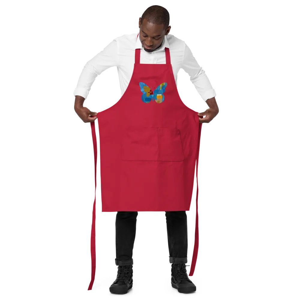 Abstract Butterfly Cotton Twill Apron product image (3)