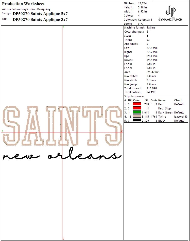 NFL SAINTS APPLIQUE product image (2)