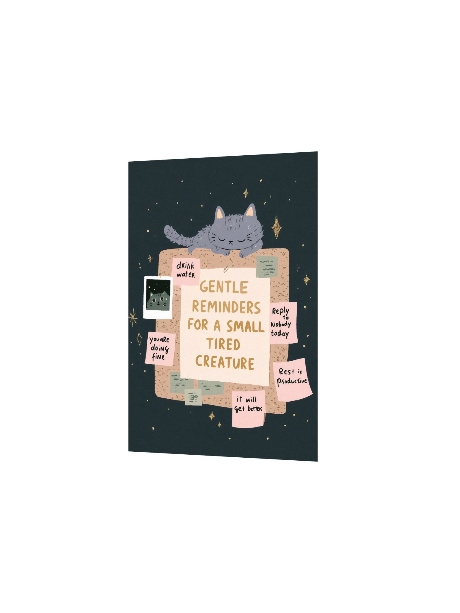 Gentle Reminders for a Tired Little Cat Poster product image (13)