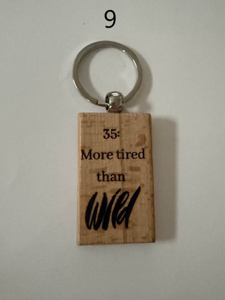 Milestone Birthday Wooden Engraved Keychains | Age 21–70 | Handmade Gift for Him or Her (2) product image (9)