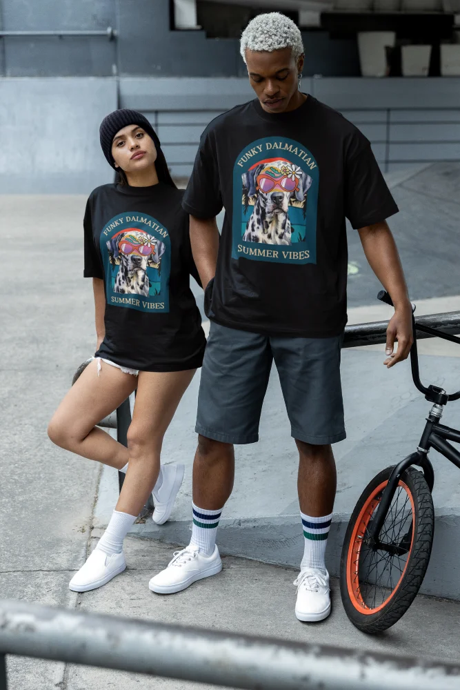 Funky Dalmatian Summer Vibes Regular Fit T-shirt product image (1)