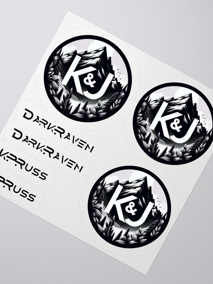 Monochromatic Mountain Kiss Cut Stickers Set product image (5)