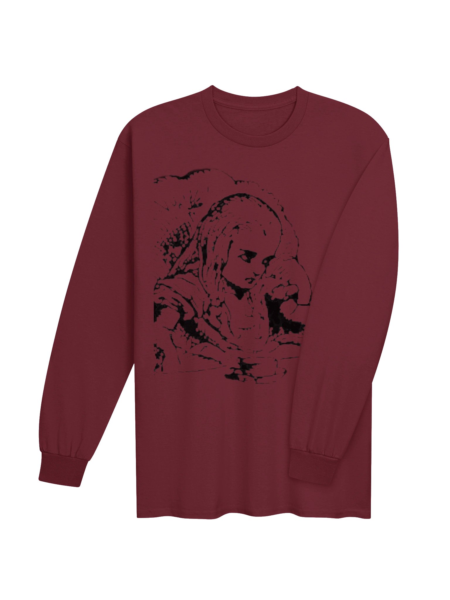 Alice Mad Tea-Party Unisex Cotton Long Sleeve Shirt, Original John Tenniel Illustration product image (4)