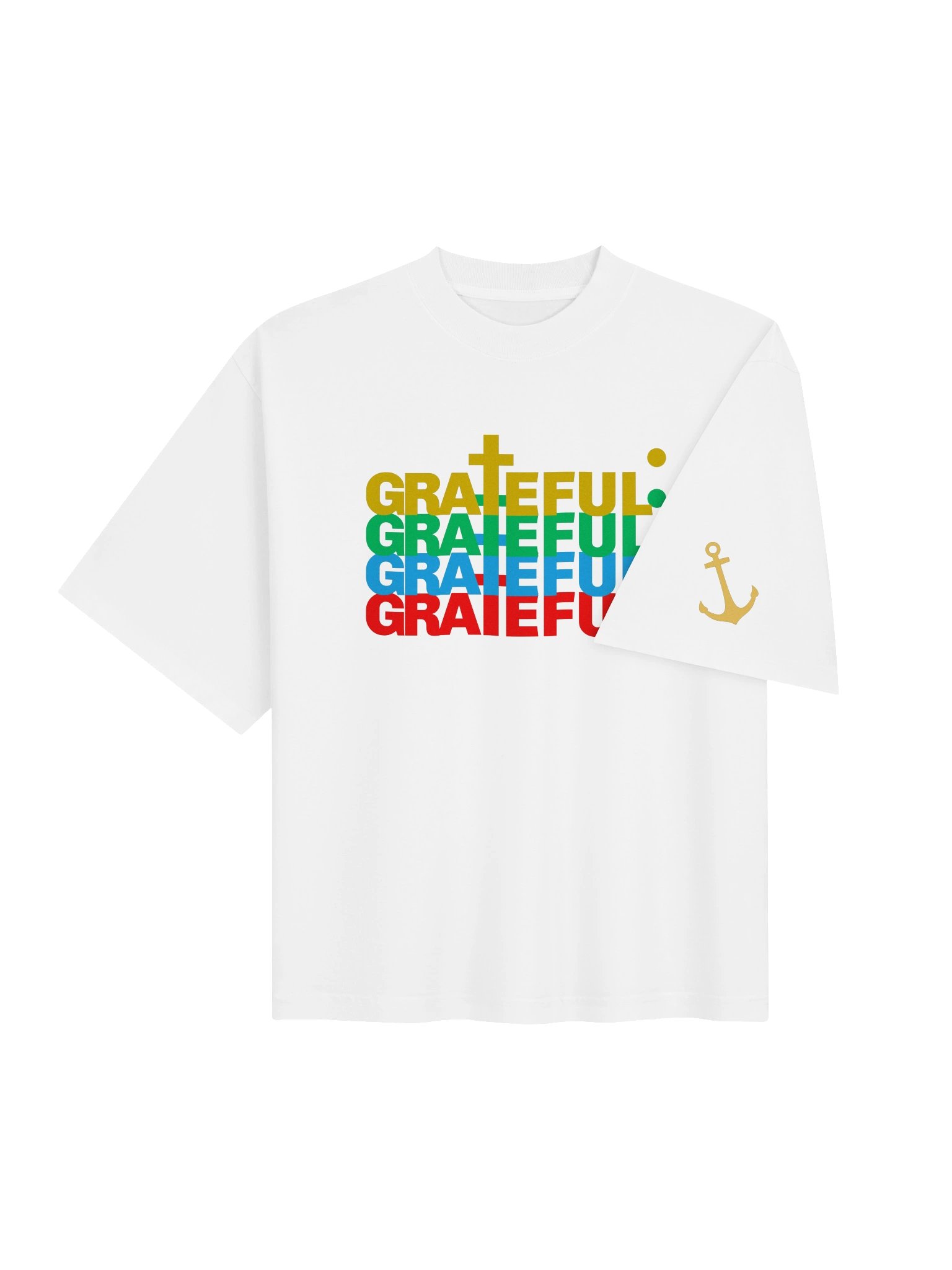 Grateful Oversized Tee (White) product image (4)