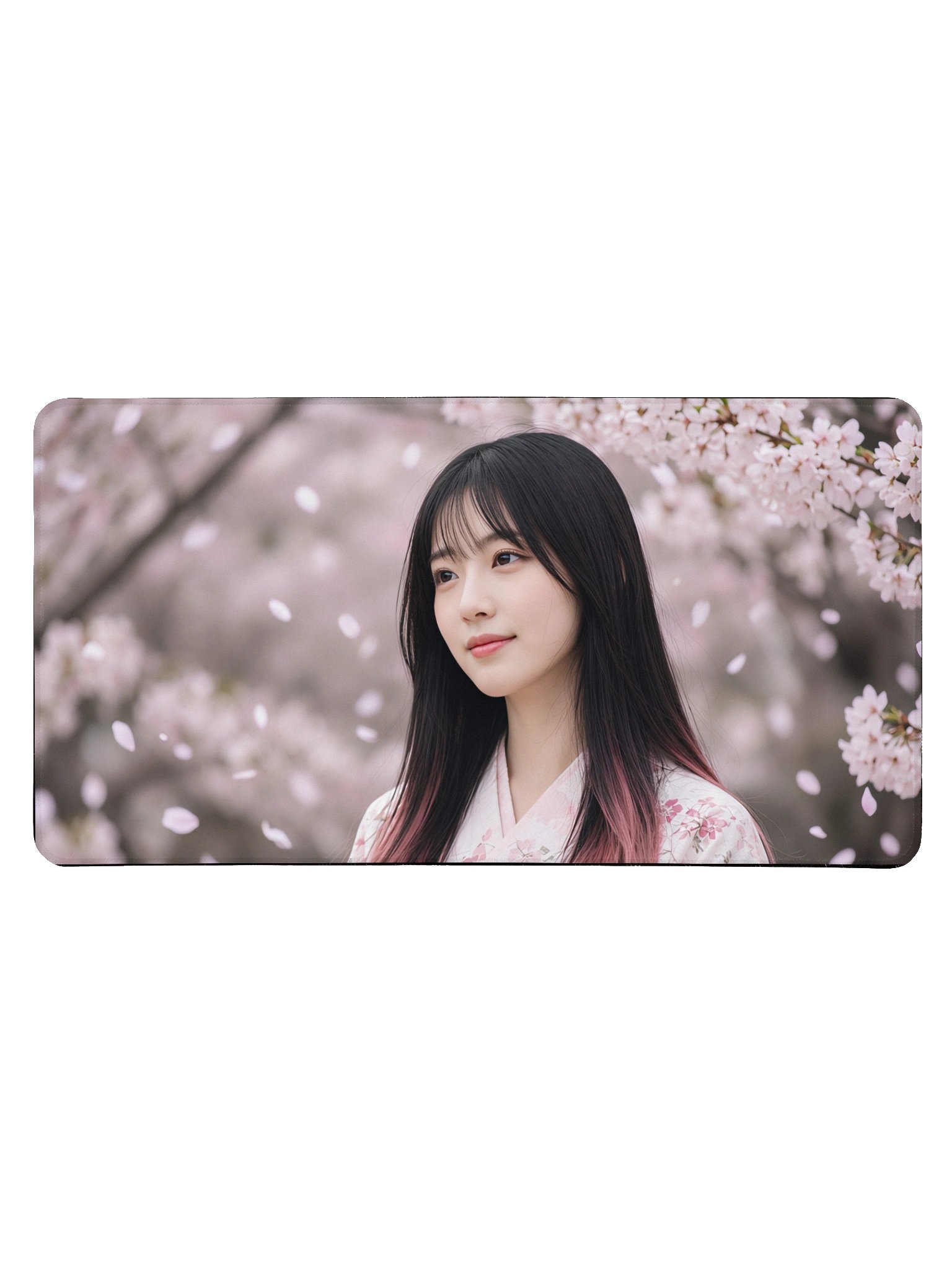 Sakura Blossom Japanese Garden Desk Mat 15.5" x 31.5" | Aesthetic Floral Extended Mouse Pad product image (1)