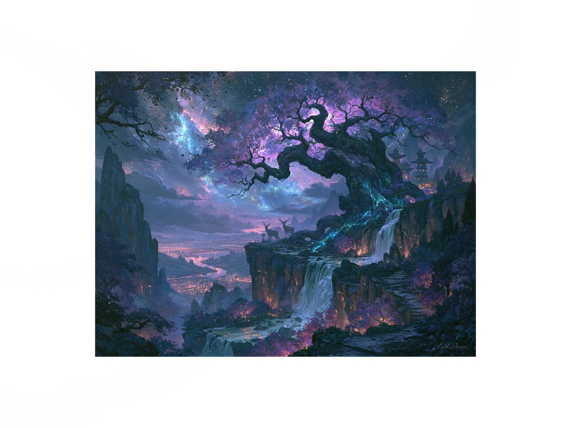 Ancient Fantasy Tree Art Print — The Ancient Starfall Tree product image (1)