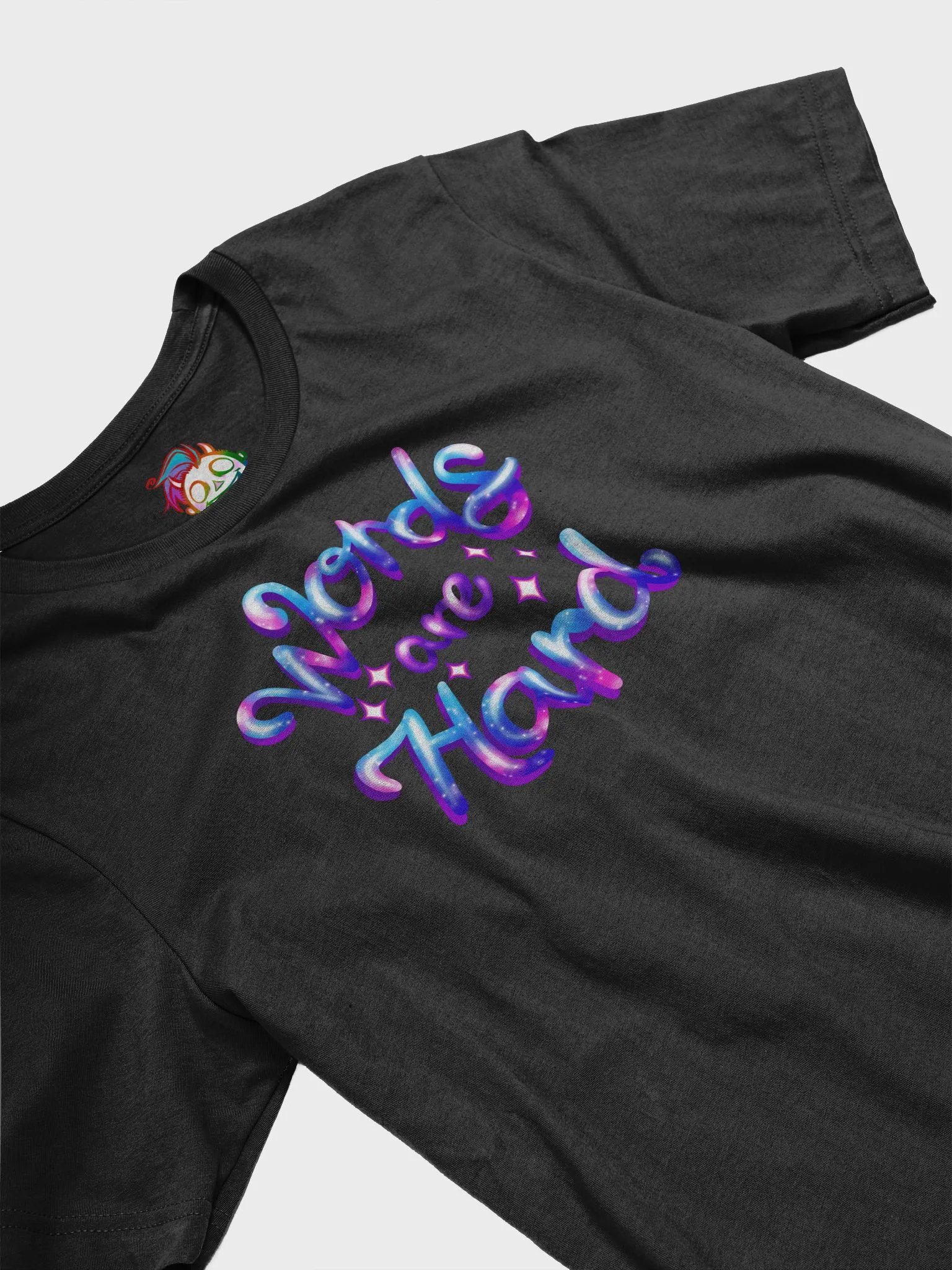 Cosmic Words Are Hard Supersoft Tee product image (25)