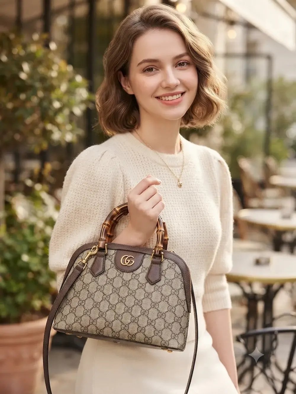 Gucci Diana Bamboo Handbagشنطة غوتشي بامبو نسائية فاخرة هاي كوالتي درجة أولى product image (1)